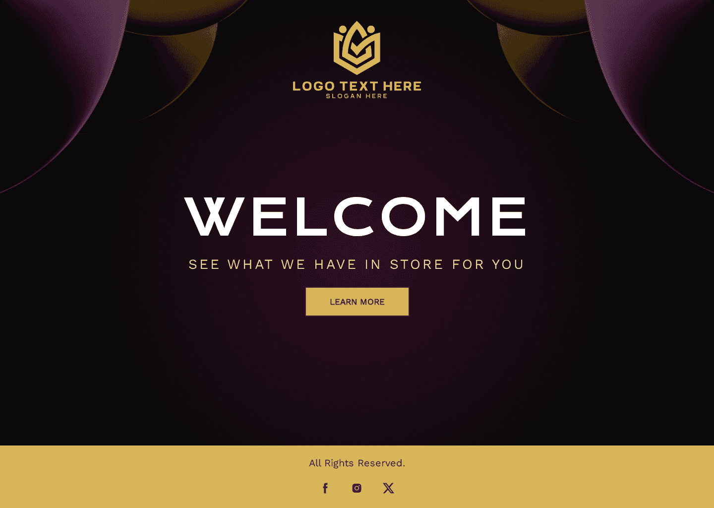 Generic Welcome Page Website Preview