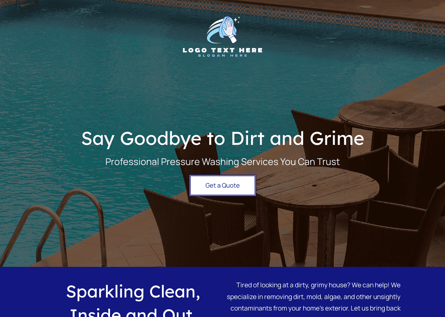 House Pressure Washing Website Preview
