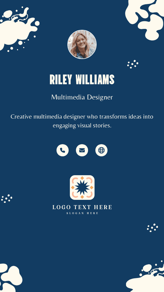 Professional Multimedia Designer Digital Business Card Preview