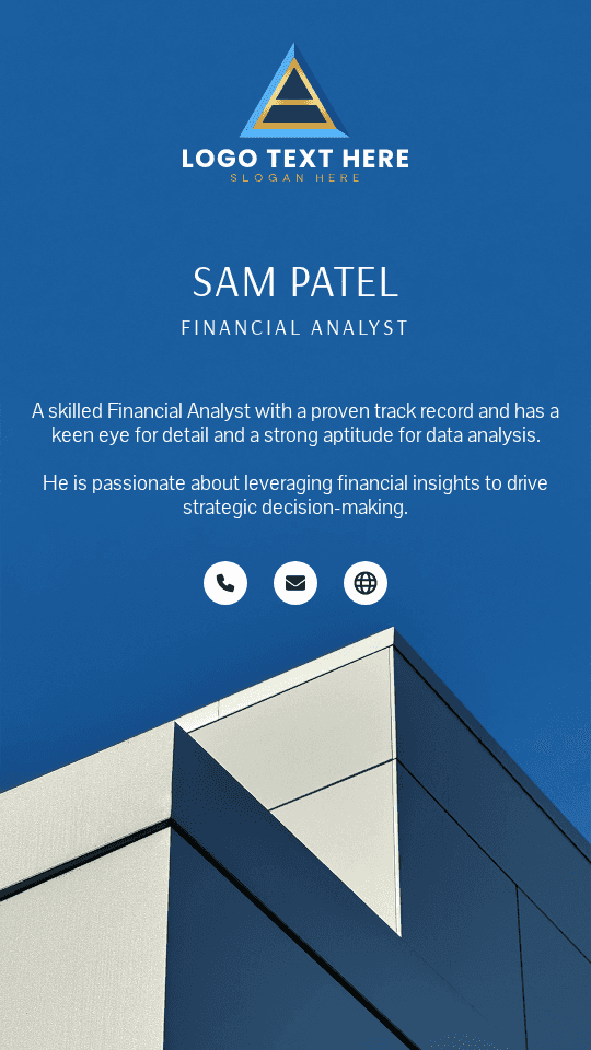 Personal Finance Analyst Digital Business Card