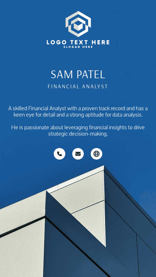 Personal Finance Analyst Digital Business Card