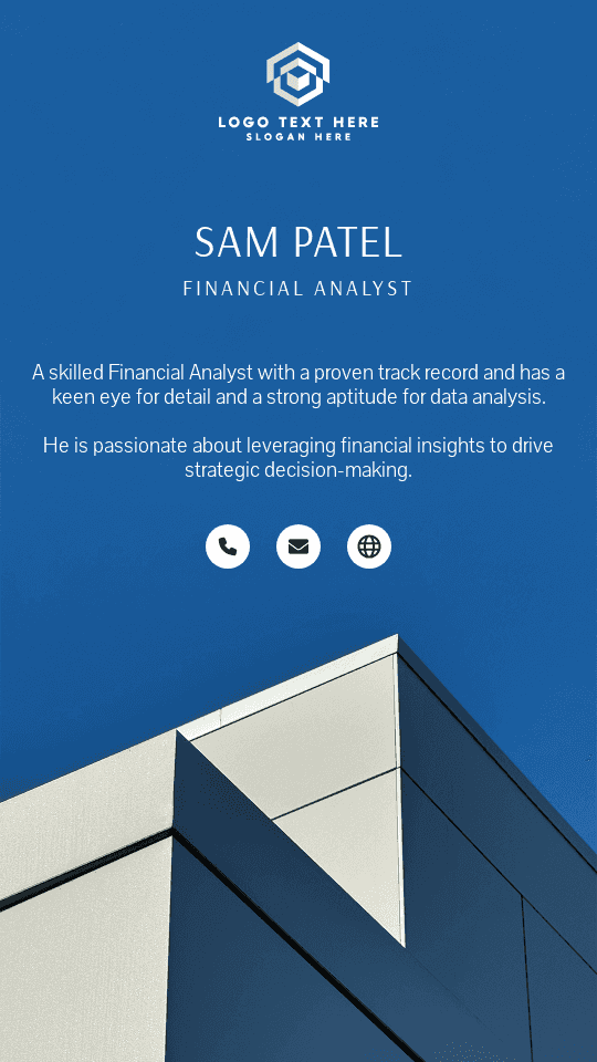 Personal Finance Analyst Digital Business Card