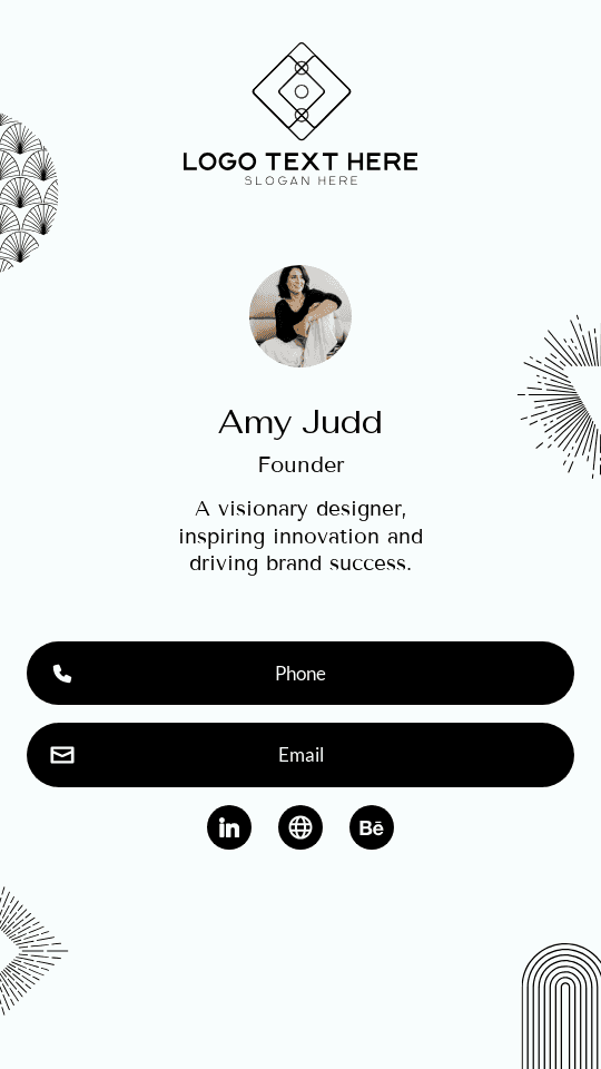 Creative Business Founder Digital Business Card Preview