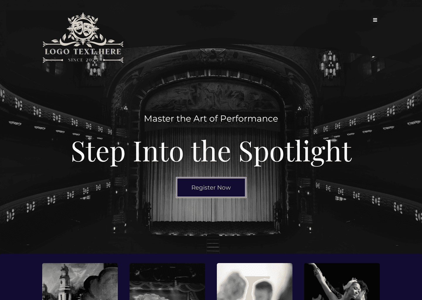 Performing Art Class Website Preview