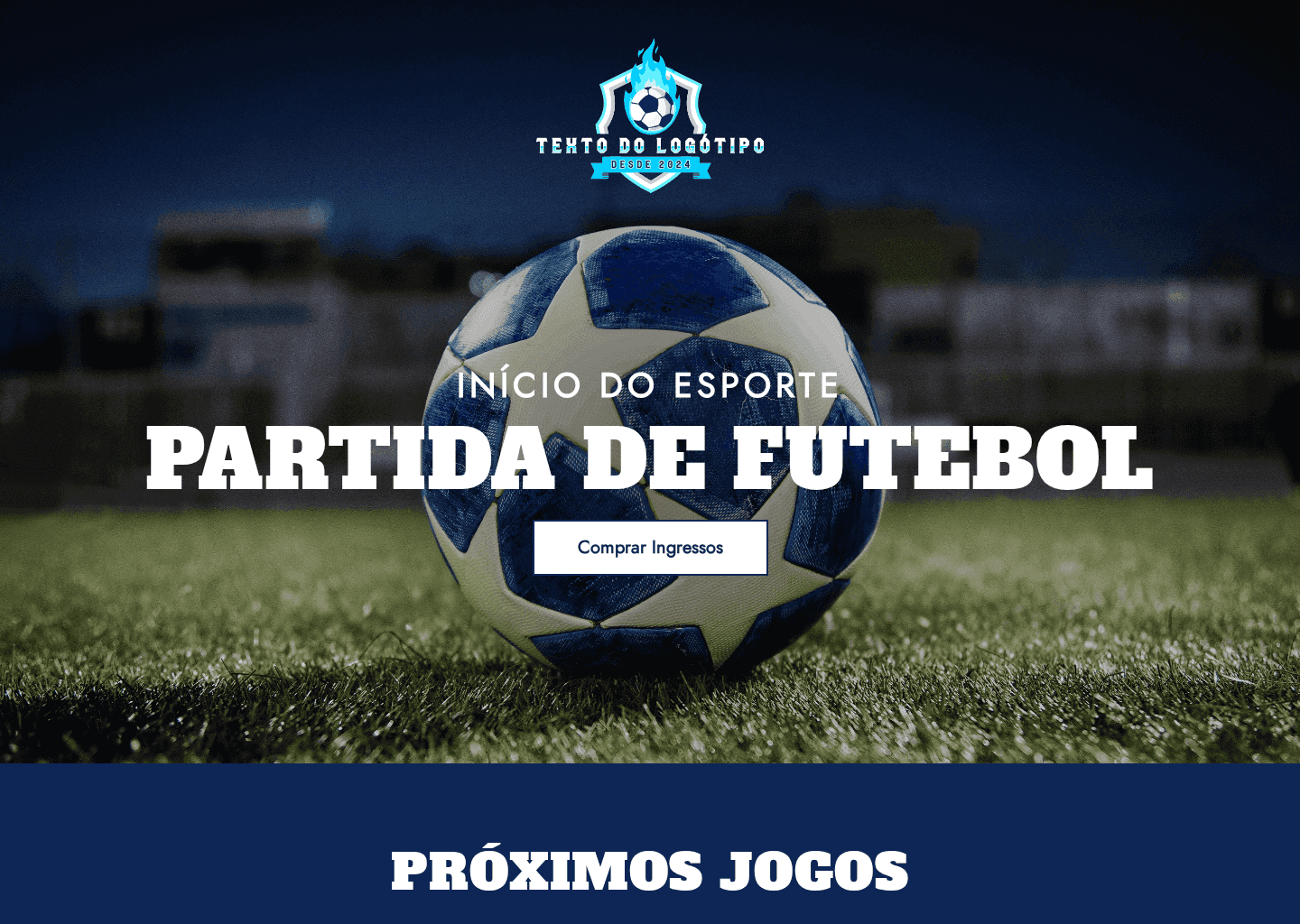 Evento de Torneio de Futebol Website