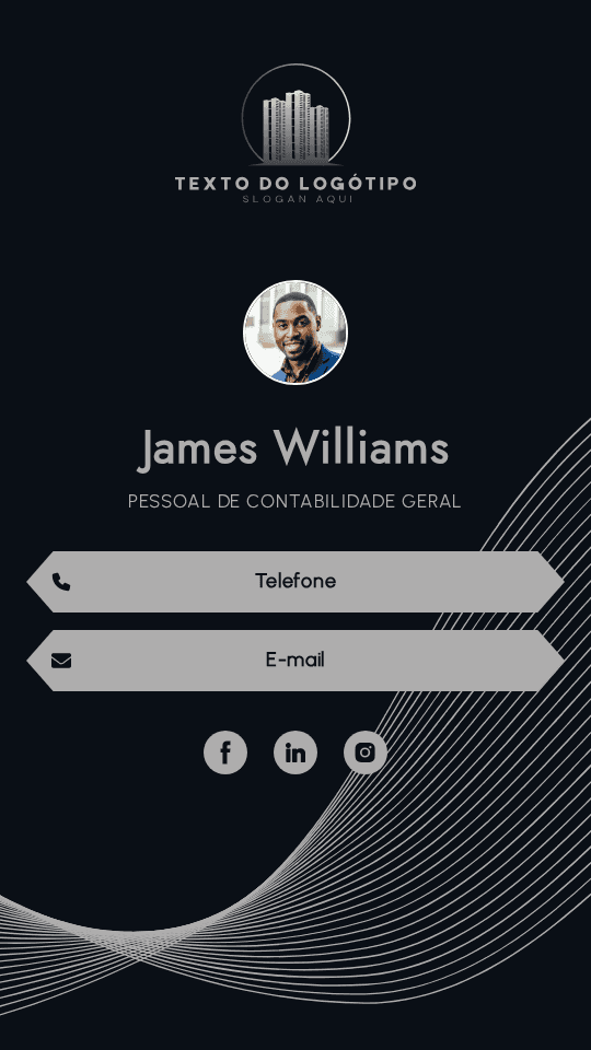 Pessoal de Contabilidade Geral Digital Business Card