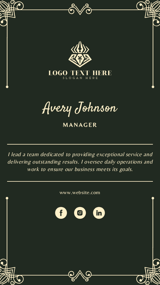 Business Generic Manager Digital Business Card Preview