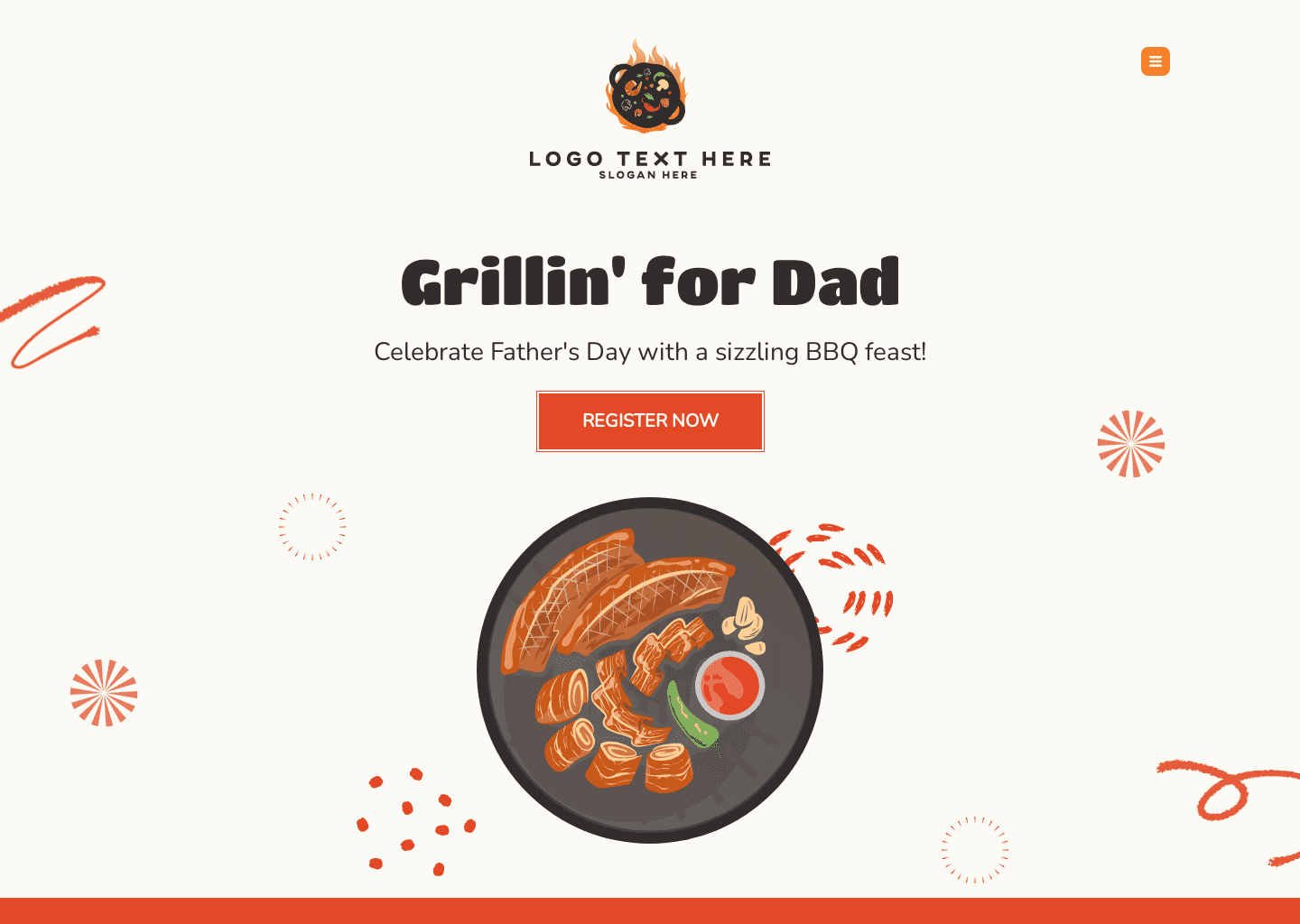 Barbecue Gathering Invitation Website Preview