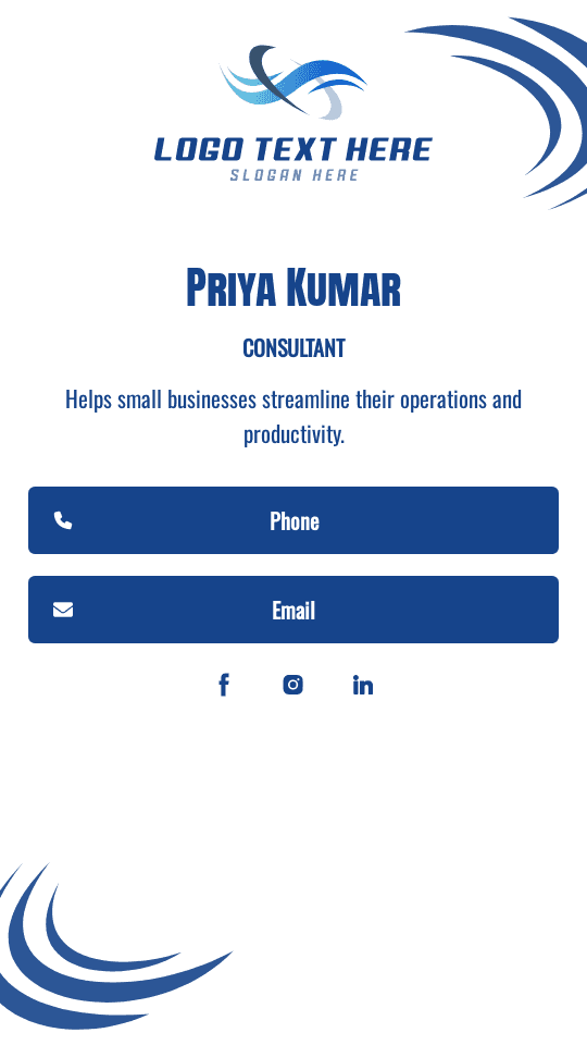 Corporate Business Consultant Digital Business Card Preview