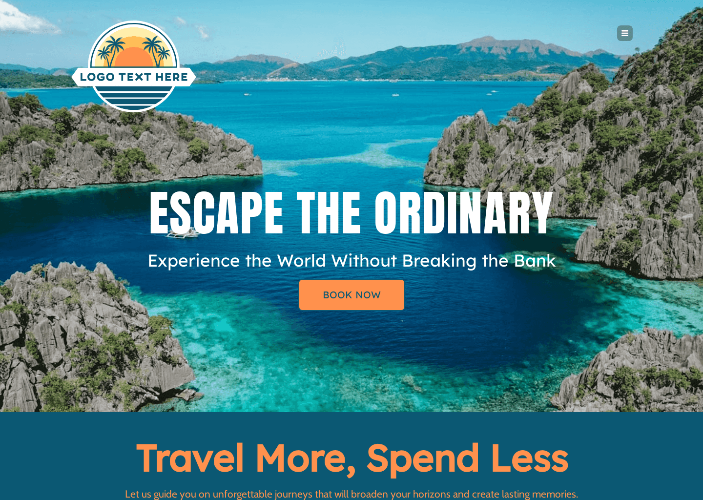 Travel Destination Blog website design