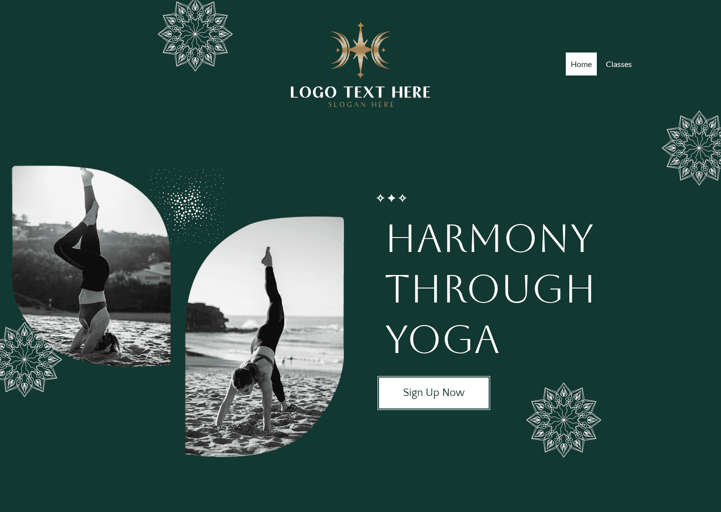 Yoga Fitness Exercise Website Preview