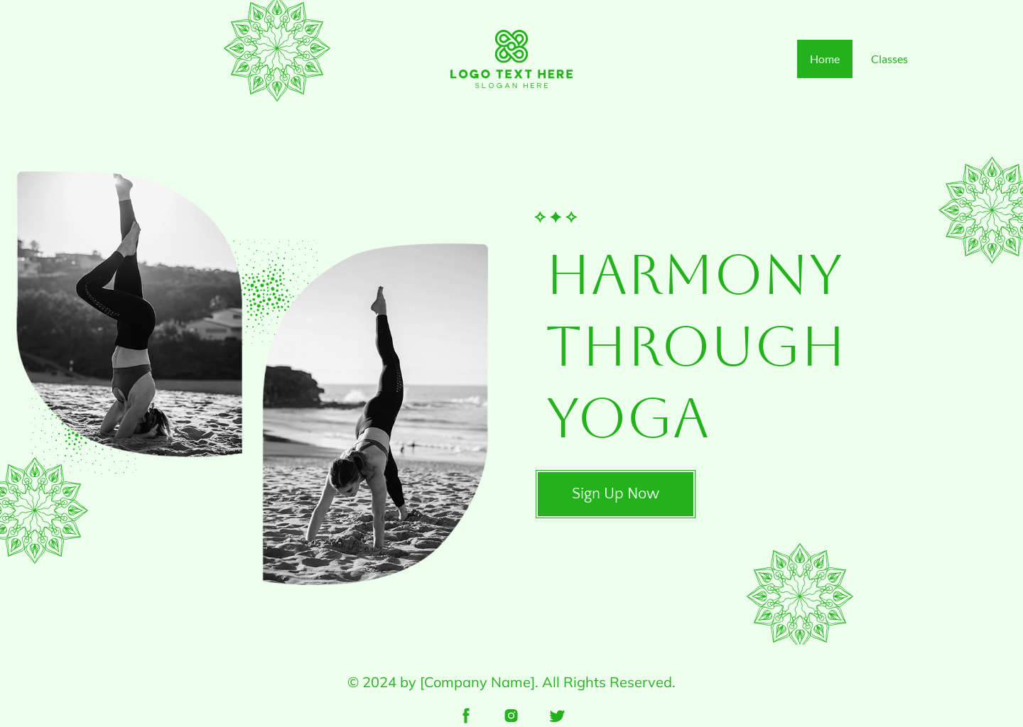 Yoga Fitness Class Website Builder Image Preview