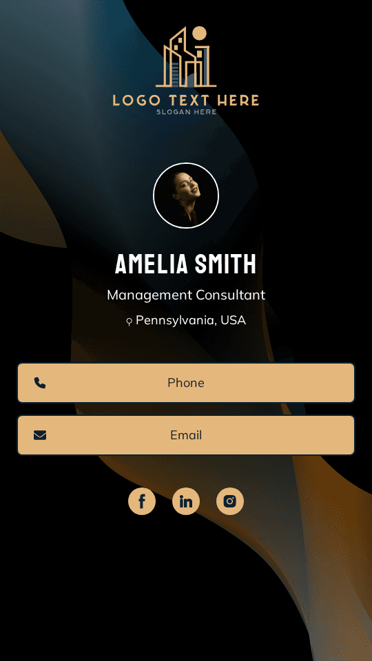 Management Consultant Digital Business Card Preview