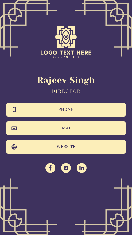 Professional Agency Director Digital Business Card Preview