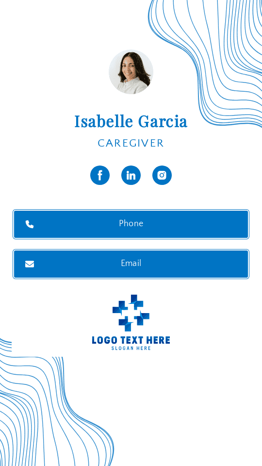 Medical Caregiver Digital Business Card