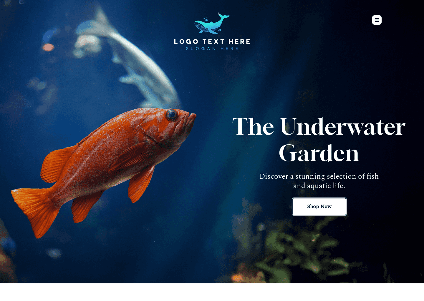 Aquatic Fish Store Website Builder Image Preview