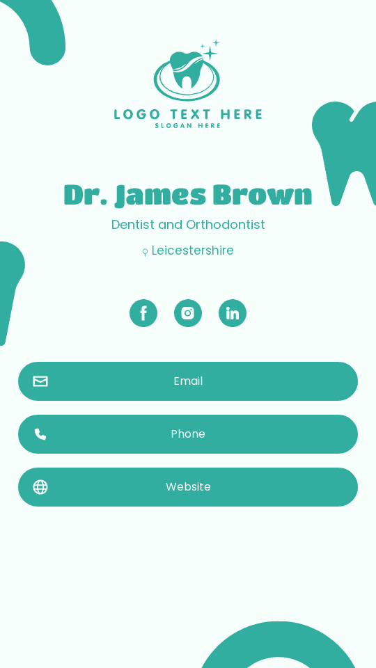 Medical Health Dentist Digital Business Card Preview