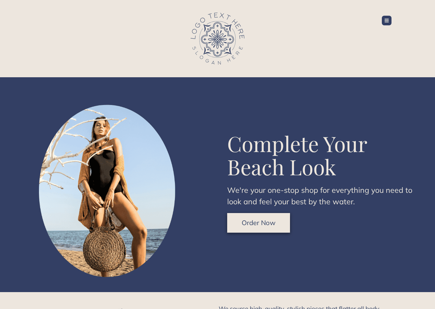 Beach Clothing Store Website Preview